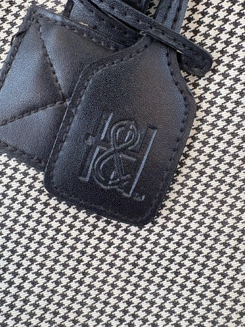 Hillard & Hanson Black Tote with Purple Label